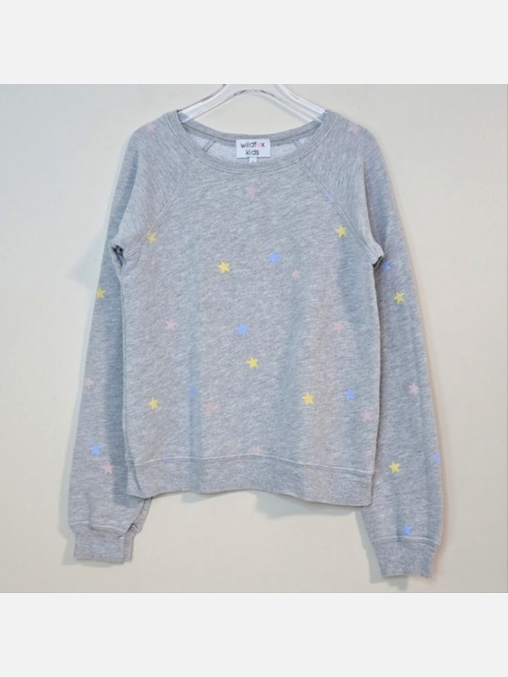 Wildfox Kids Grey Star Sweatshirt, Size 5 ~ VGUC